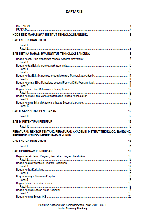 Academic Rules Fisika ITB