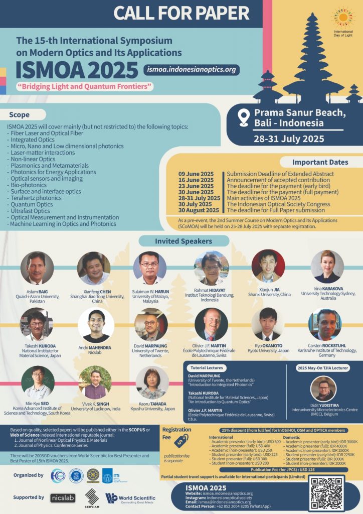 ITB Pimpin Dua Agenda Internasional Fotonika di Bali, Dapat Sorotan Global